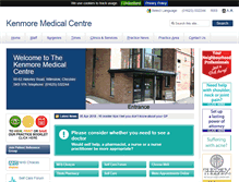 Tablet Screenshot of kenmoremedicalcentre.co.uk